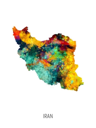 Picture of IRAN WATERCOLOR MAP