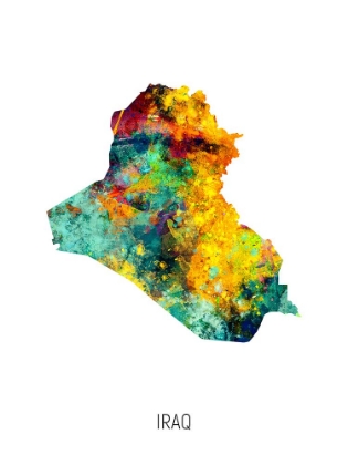 Picture of IRAQ WATERCOLOR MAP