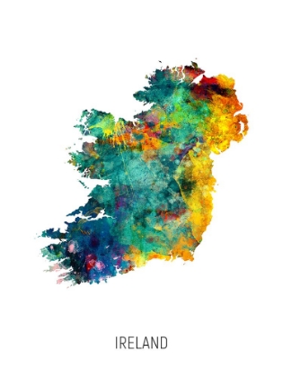 Picture of IRELAND WATERCOLOR MAP