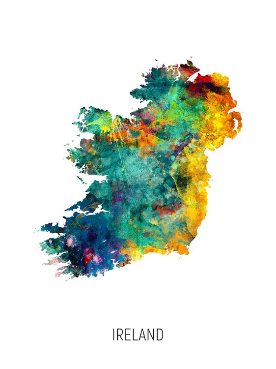 Picture of IRELAND WATERCOLOR MAP