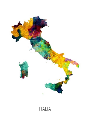 Picture of ITALIA WATERCOLOR MAP