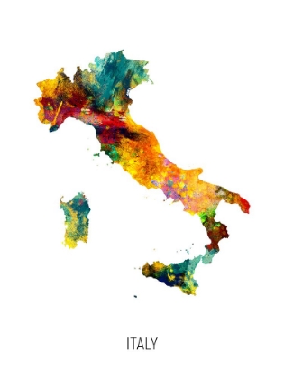 Picture of ITALY WATERCOLOR MAP