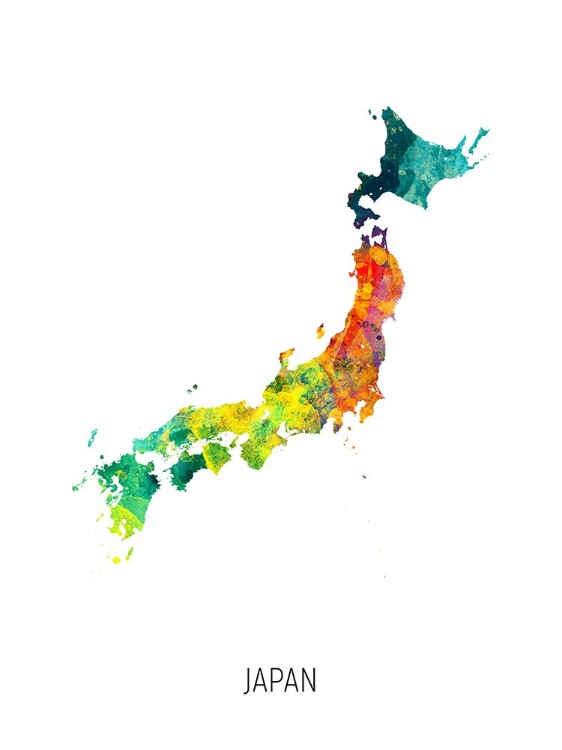 Picture of JAPAN WATERCOLOR MAP