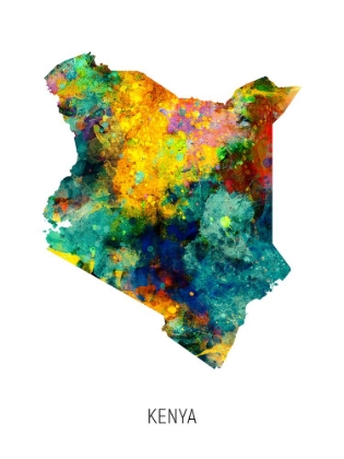 Picture of KENYA WATERCOLOR MAP