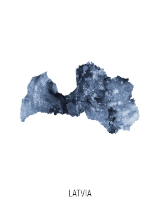 Picture of LATVIA WATERCOLOR MAP