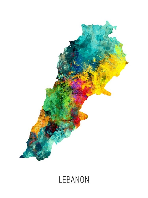 Picture of LEBANON WATERCOLOR MAP