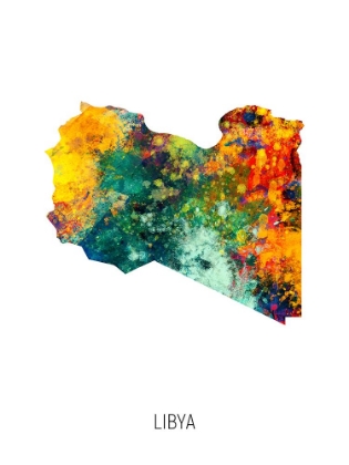 Picture of LIBYA WATERCOLOR MAP
