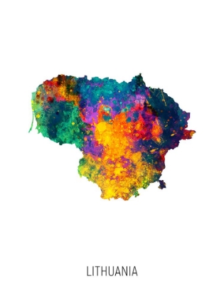 Picture of LITHUANIA WATERCOLOR MAP