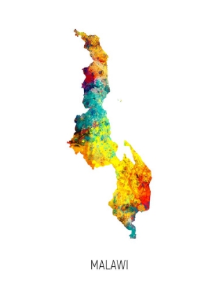 Picture of MALAWI WATERCOLOR MAP