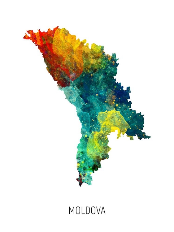 Picture of MOLDOVA WATERCOLOR MAP