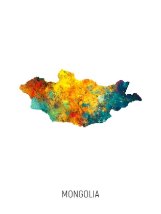 Picture of MONGOLIA WATERCOLOR MAP
