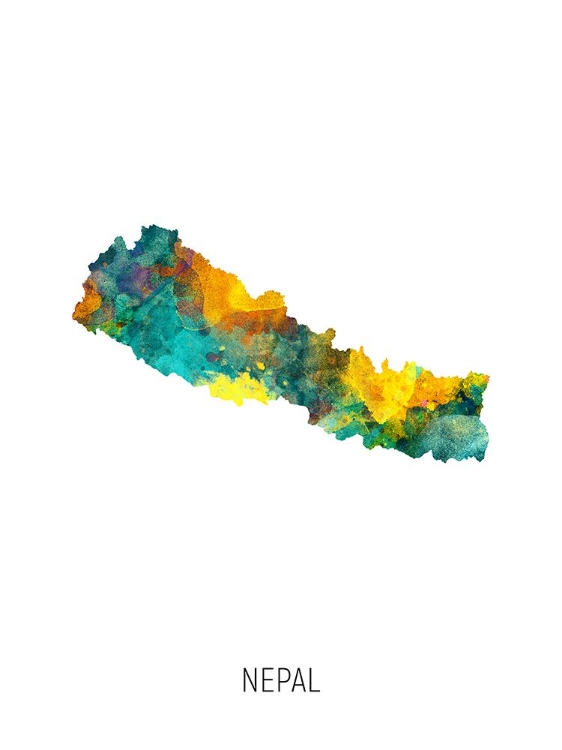 Picture of NEPAL WATERCOLOR MAP