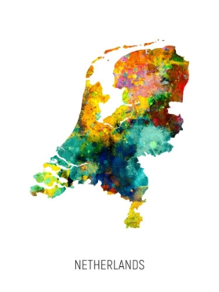 Picture of NETHERLANDS WATERCOLOR MAP