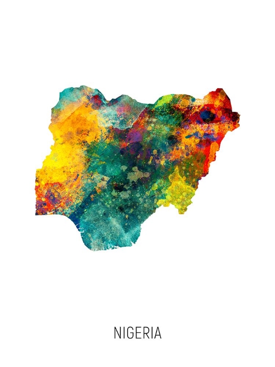 Picture of NIGERIA WATERCOLOR MAP