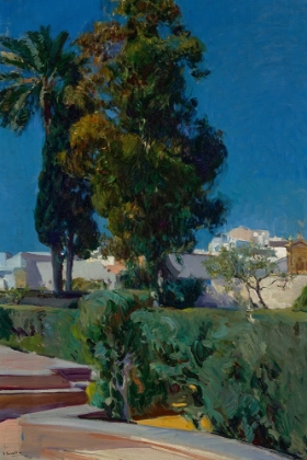 Picture of CORNER OF THE GARDEN, ALCAZAR, SEVILLA 1910