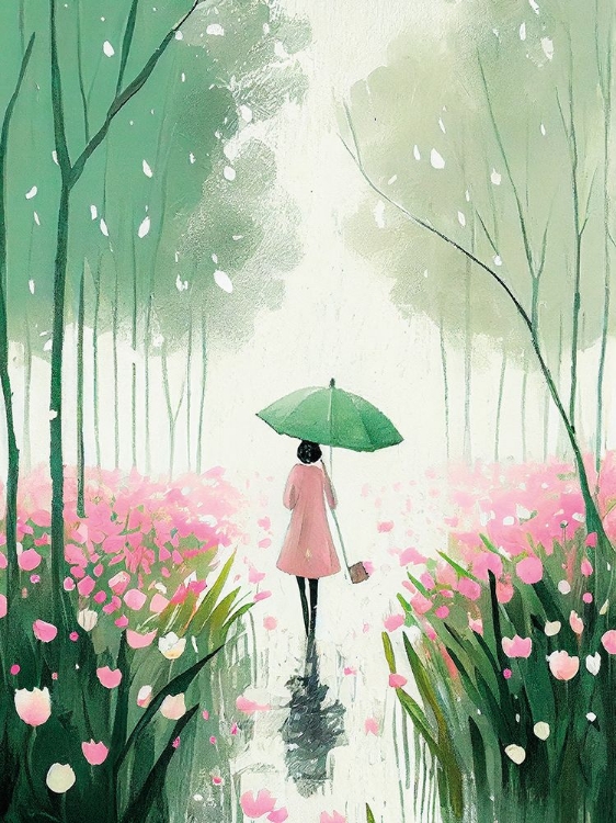 Picture of WALKING THROUGH TULIPS IN THE RAIN