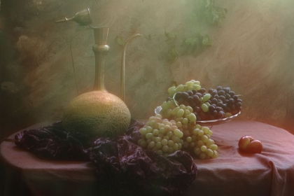 Picture of STILL LIFE WITH GRAPES AND MELON