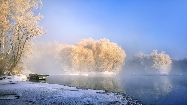 Picture of MORNING FOG AND RIME IN KUERBIN