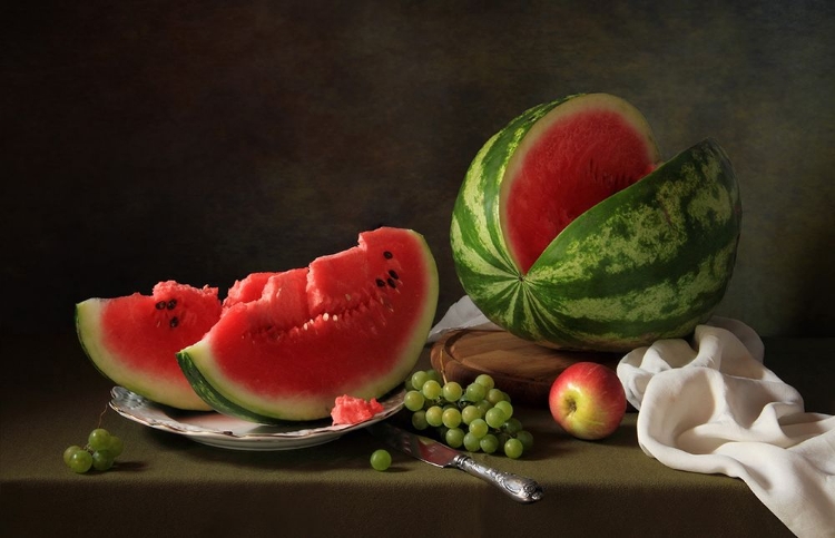 Picture of STILL LIFE WITH WATERMELON AND GRAPES