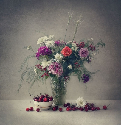 Picture of FLOWERS AND CHERRIES