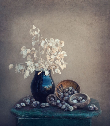 Picture of STILL LIFE WITH A LUNARIA AND SNAILS