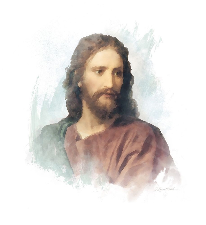 Picture of PORTRAIT OF CHRIST AFTER HOFMANN - WATERCOLOR