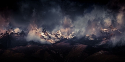 Picture of TIBETAN SNOW CAPPED MOUNTAINS A??CY?APPE??AE??A??