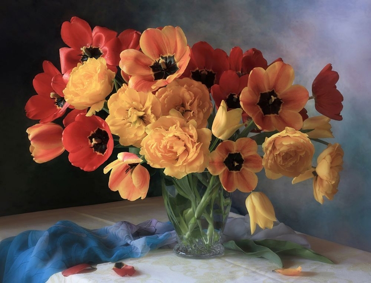 Picture of STILL LIFE WITH A BOUQUET OF TULIPS