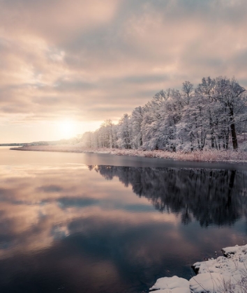 Picture of ICE SLOWLY TAKING OVER THE LAKE