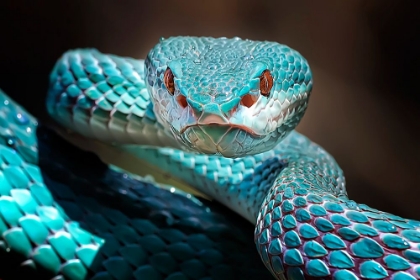 Picture of SHARP LOOK OF BLUE INSULARIS VIPER SNAKE