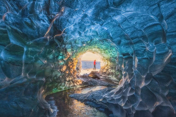 Picture of FROZEN STREAM IN THE MELTING GLACIER