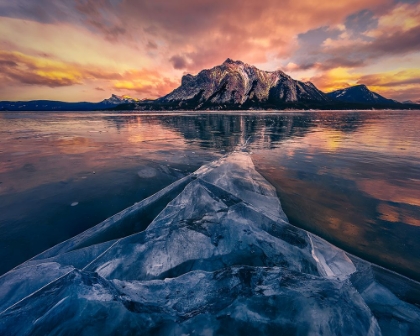 Picture of ICE CRACK ON ABRAHAM LAKE