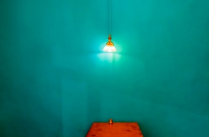 Picture of LIGHT TABLE BLUE WALL