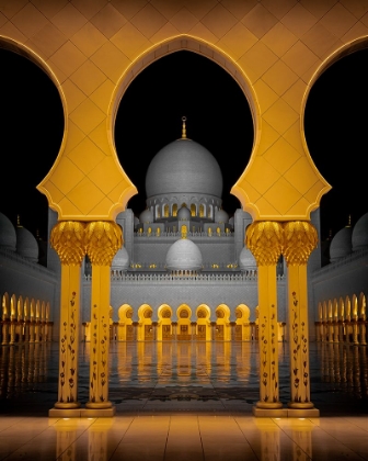 Picture of SHEIKH ZAYED GRAND MOSQUE GOLD AND BLACK