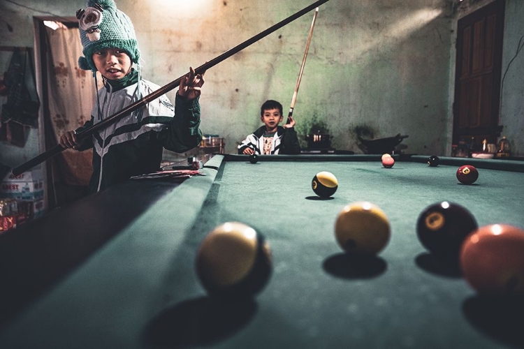 Picture of PLAYING POOL AMONG THE NORTHERN MONTAINS