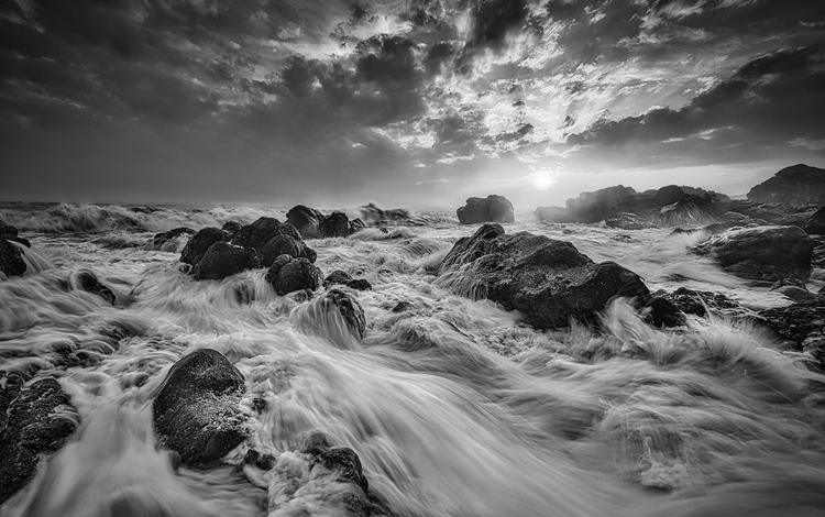 Picture of ROUGH SEA SUNSET