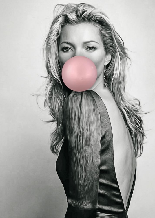 Picture of KATE MOSS WITH BUBBLEGUM 1