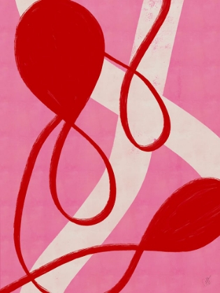 Picture of RED AND PINK ABSTRACT