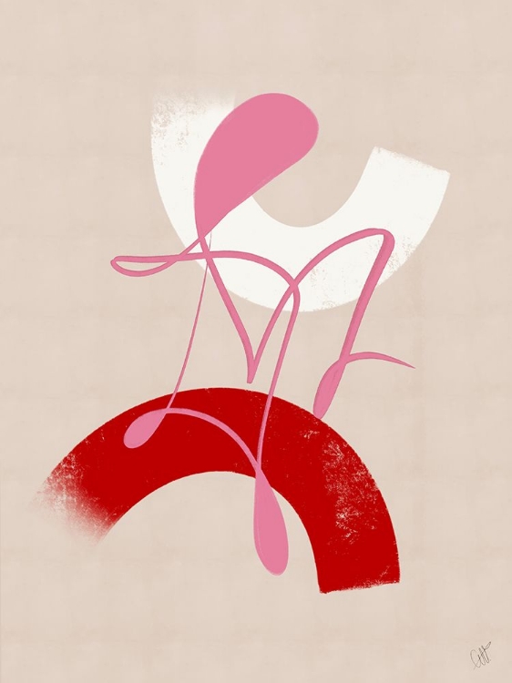 Picture of RED AND PINK ABSTRACT NO. 3