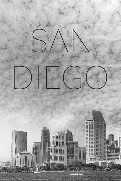 Picture of SAN DIEGO SKYLINE | TEXT