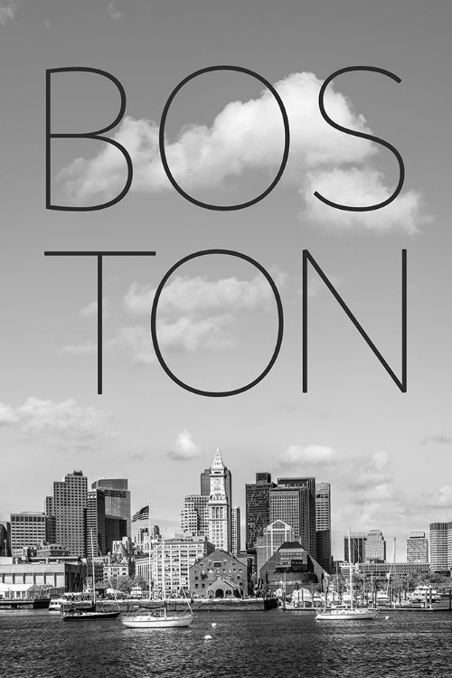 Picture of BOSTON SKYLINE NORTH END A FINANCIAL DISTRICT | TEXT A SKYLINE