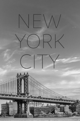 Picture of NYC MANHATTAN BRIDGE | TEXT A SKYLINE