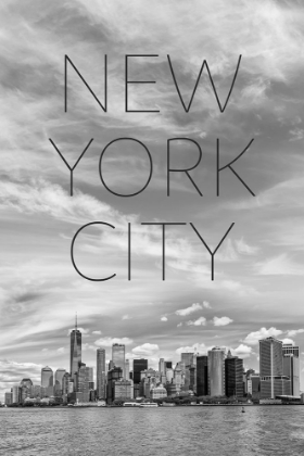 Picture of NYC LOWER MANHATTAN A HUDSON RIVER | TEXT A SKYLINE