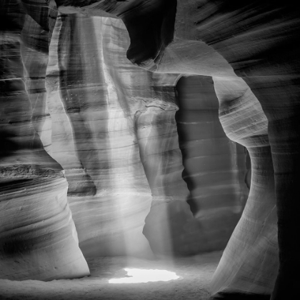 Picture of MONOCHROME ANTELOPE CANYON GORGEOUS LIGHTBEAM