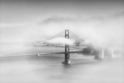 Picture of FOGGY GOLDEN GATE BRIDGE | MONOCHROME