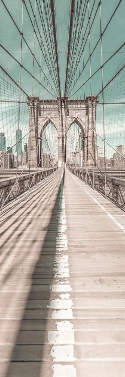 Picture of NYC BROOKLYN BRIDGE PANORAMA | URBAN VINTAGE STYLE