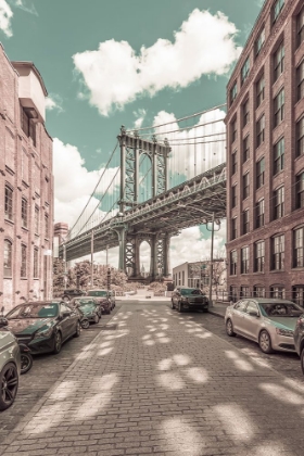 Picture of NEW YORK CITY MANHATTAN BRIDGE | URBAN VINTAGE STYLE