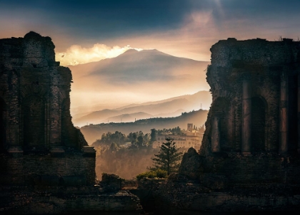 Picture of VOLCANO ON ANCIENT RUINS