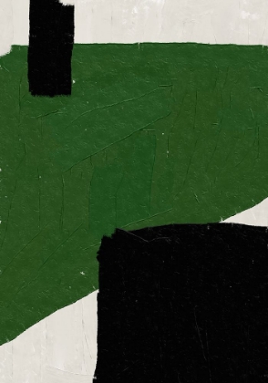 Picture of GREEN BEIGE BLACK OIL ABSTRACT PAINTING