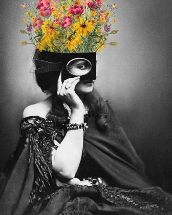 Picture of VINTAGE WOMAN WITH FLOWERS